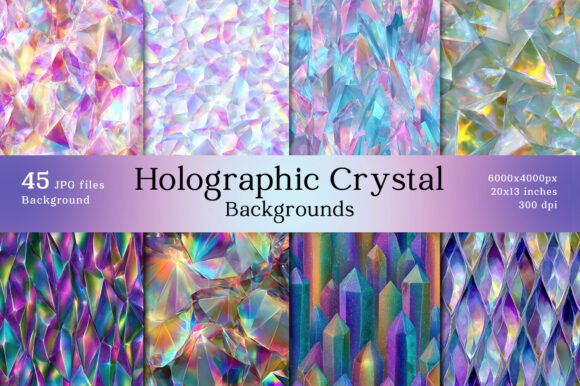 Download 27 Holographic Crystal Backgrounds - Holographic Collection