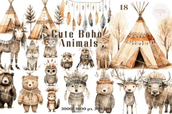 Download Bohemian Clipart for Nursery Decor - Nursery decor Collection