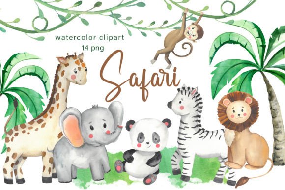 Download Safari Animals Clipart. Nursery Decor - Premium Resources