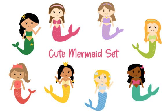 Download Cute Princess Mermaid Clipart - Premium Resources