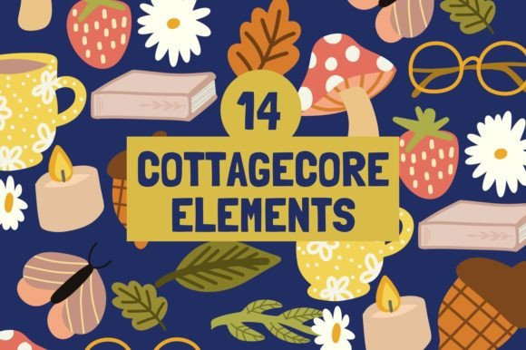 Download Cottagecore Botanical Clip Art Elements - Botanical clip art Collection