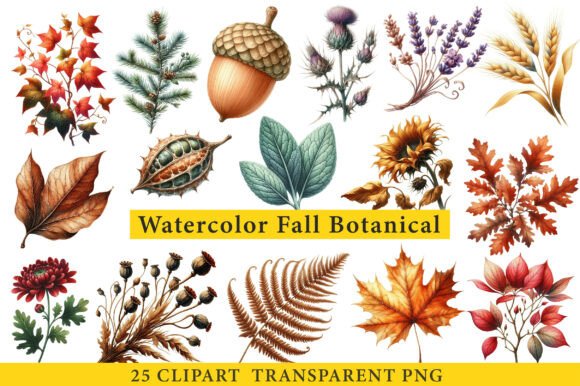 Download Fall Botanical Clip Art - Botanical clip art Collection