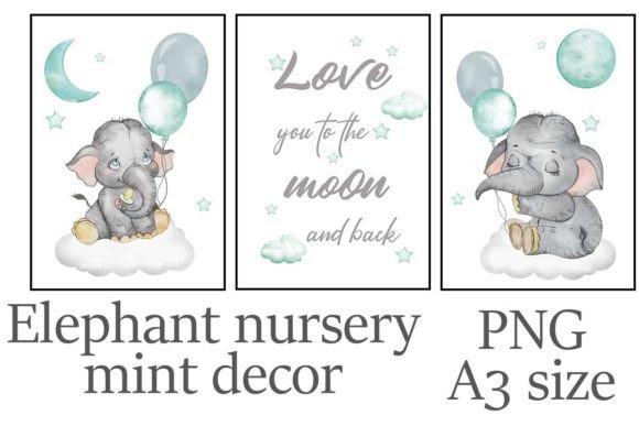 Download Elephant Nursery Decor Mint - Nursery decor Collection