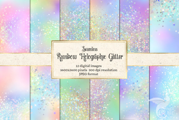 Download Seamless Rainbow Holographic Glitter - Premium Resources