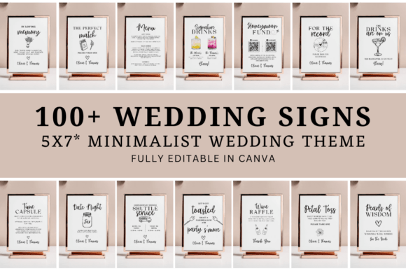 Download Minimalist Wedding Signs Template - Wedding Collection